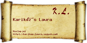 Karikás Laura névjegykártya